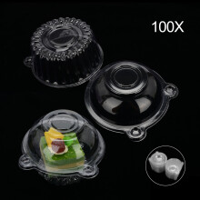Cupcake Holder Clear Plastic Muffin Cupcake Case Domes Box Pods Hinged