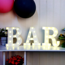 Alphabet Marquee BAR Sign Chic Carnival Marquee Shabby Night Light