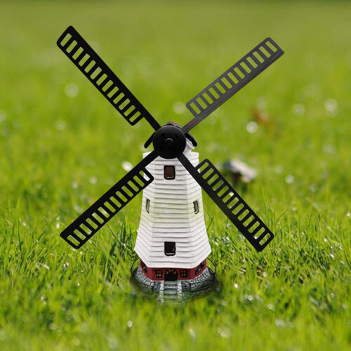 Garden Windmill Ornament Solar Power Light Decoration Outdoor Light up