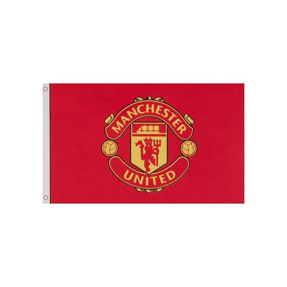 Manchester United Fc Man Utd Core Crest Flag 5 X 3