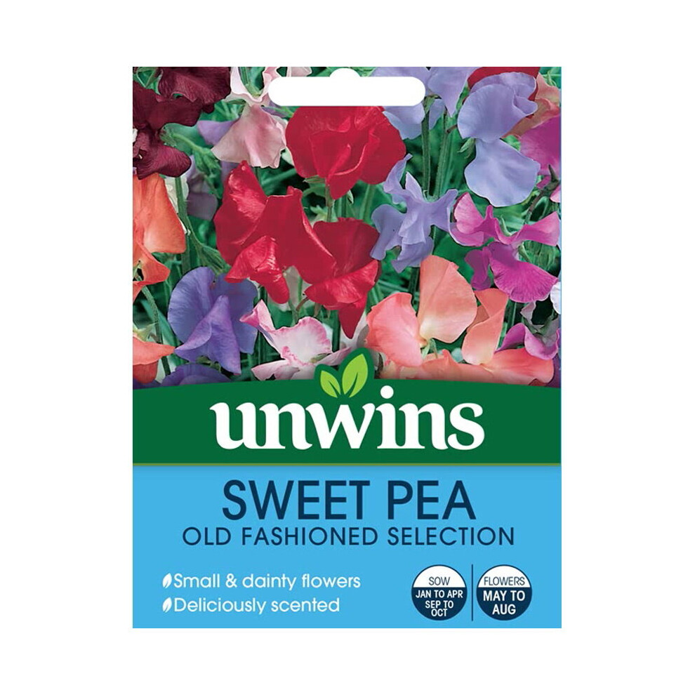 Unwins Flower Seeds Sweet Pea Old Fashioned Easy Grow Scented Flowers