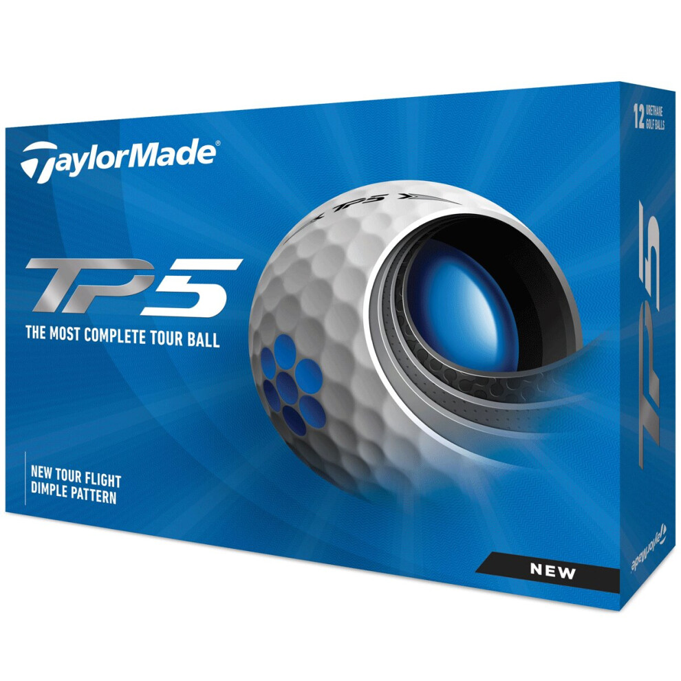 TAYLORMADE 2021 TP5 WHITE GOLF BALLS / DOZEN