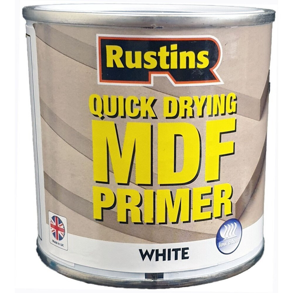 Rustins Quick Drying MDF Primer White 500ml