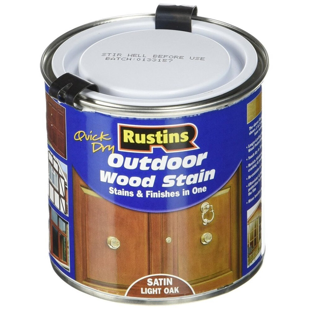 Rustins Quick Dry Outdoor Wood Stain Light Oak 2.5 Litre