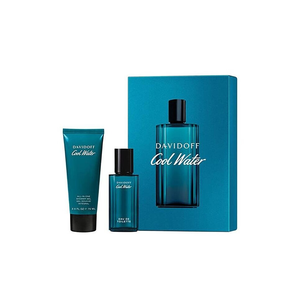 Davidoff Cool Water Mens 40ml 75ml Shower Gel 2PC Gift Set