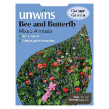 Unwins Grow Your Own Bee & Butterfly Mixed Annuals Bright Flower Seeds
