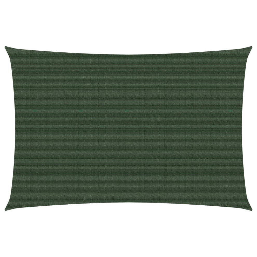 vidaXL Sunshade Sail 160 g/mÂ² Dark Green 2.5x4 m HDPE Outdoor Garden Sunscreen