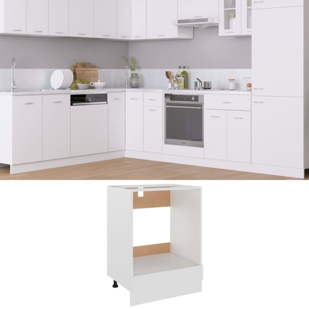 vidaXL Kitchen Cabinet White Chipboard Home Kitchen Storage Shelf Organiser