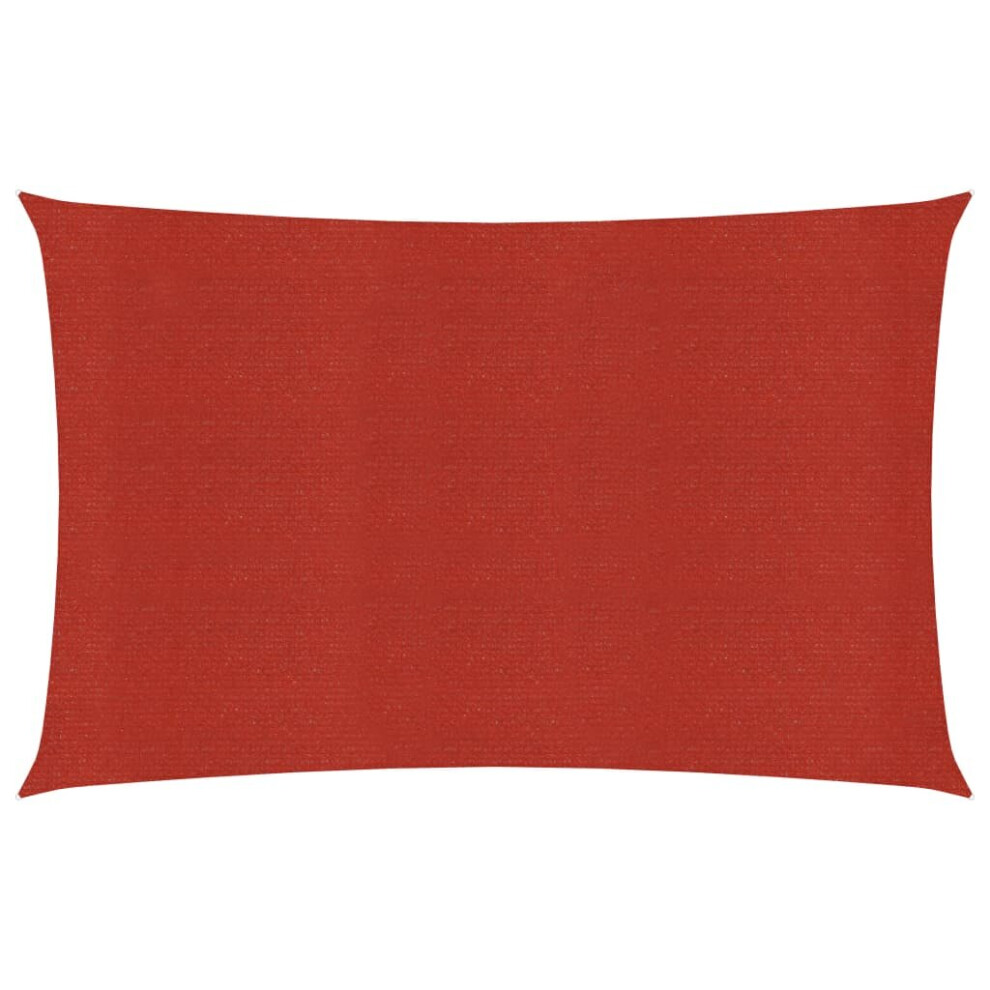 Vidaxl Sunshade Sail 160 G/M² Red 3X4.5 M Hdpe Outdoor Garden Patio Sunscreen