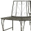 VidaXL vidaXL Baumbank Halbrund 160 cm Stahl 4