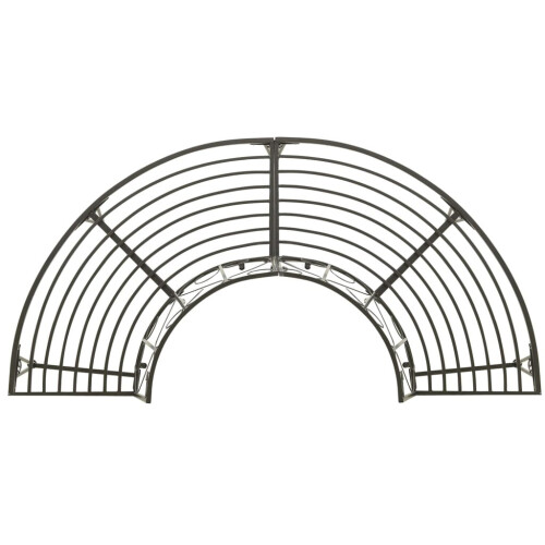 VidaXL vidaXL Baumbank Halbrund 160 cm Stahl 2