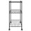VidaXL vidaXL 3-Tier Storage Shelf Shelving Unit Storage Unit with Wheels Black 150 kg 4