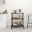 VidaXL vidaXL 3-Tier Storage Shelf Shelving Unit Storage Unit with Wheels Black 150 kg 1
