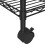 VidaXL vidaXL 3-Tier Storage Shelf Shelving Unit Storage Unit with Wheels Black 150 kg 6