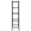 VidaXL vidaXL 5-Tier Storage Shelf Shelving Unit Storage Unit with Wheels Black 250 kg 4