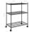 VidaXL vidaXL 3-Tier Storage Shelf Shelving Unit Storage Unit with Wheels Black 150 kg 7