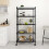 VidaXL vidaXL 5-Tier Storage Shelf Shelving Unit Storage Unit with Wheels Black 250 kg 1