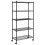 VidaXL vidaXL 5-Tier Storage Shelf Shelving Unit Storage Unit with Wheels Black 250 kg 2
