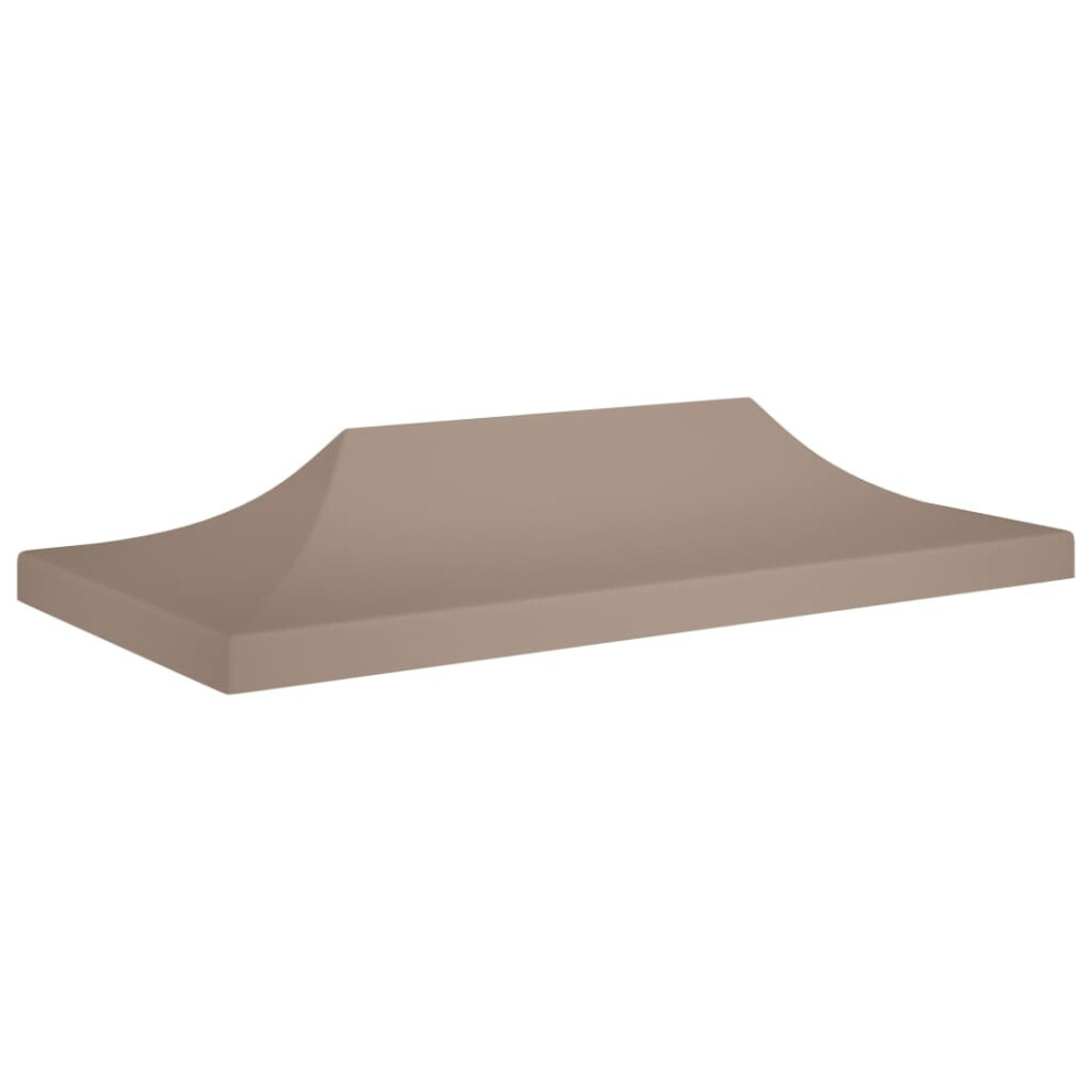 vidaXL Party Tent Roof 6x3 m Taupe 270 g/mÂ² Replacement Canopy Gazebo Cover