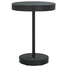 vidaXL Garden Table Black Poly Rattan Outdoor Bar Bistro Pub Tea Coffee Table