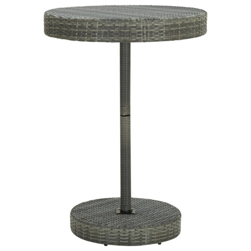 VidaXL vidaXL Gartentisch Grau 75,5x106 cm Poly Rattan