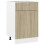 VidaXL vidaXL Kitchen Cabinet Sonoma Oak Engineered Wood Kitchen Storage Organiser 1