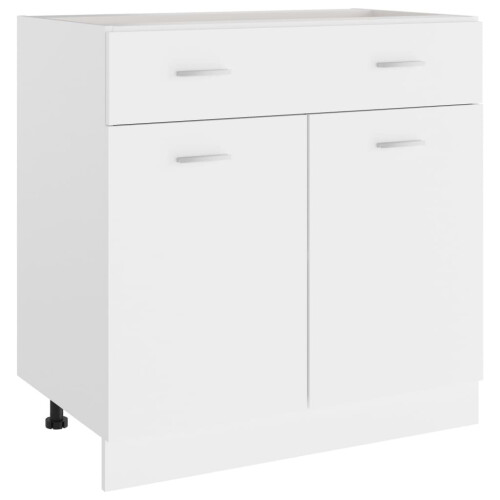 VidaXL vidaXL Drawer Bottom Cabinet Storage Cabinet Sideboard White Engineered Wood