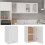 VidaXL vidaXL Kitchen Cabinet White Engineered Wood Kitchen Storage Shelf Organiser 1