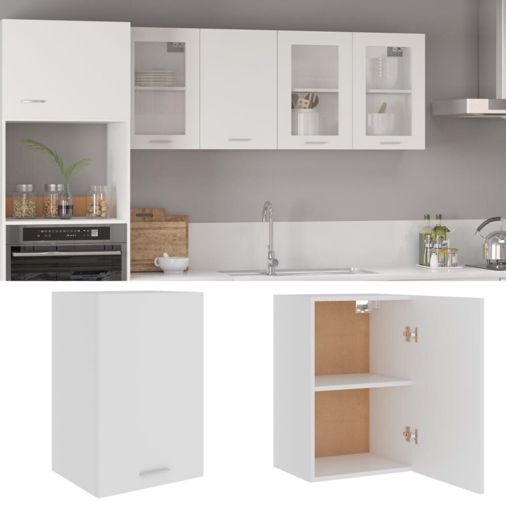 vidaXL Kitchen Cabinet White Chipboard Home Kitchen Storage Shelf Organiser