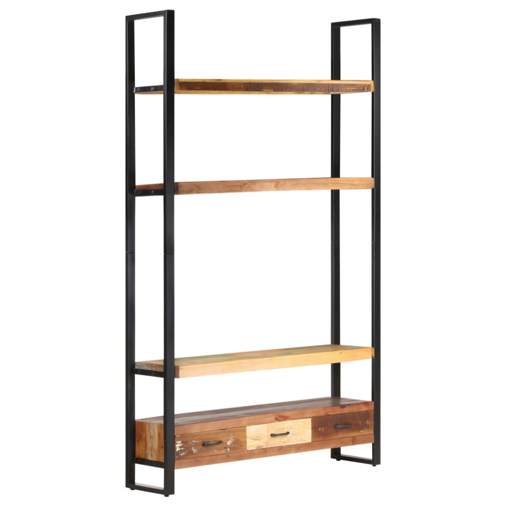 Vidaxl Bookshelf Wooden Storage Cabinet Home Furniture Solid Reclaimed Wood