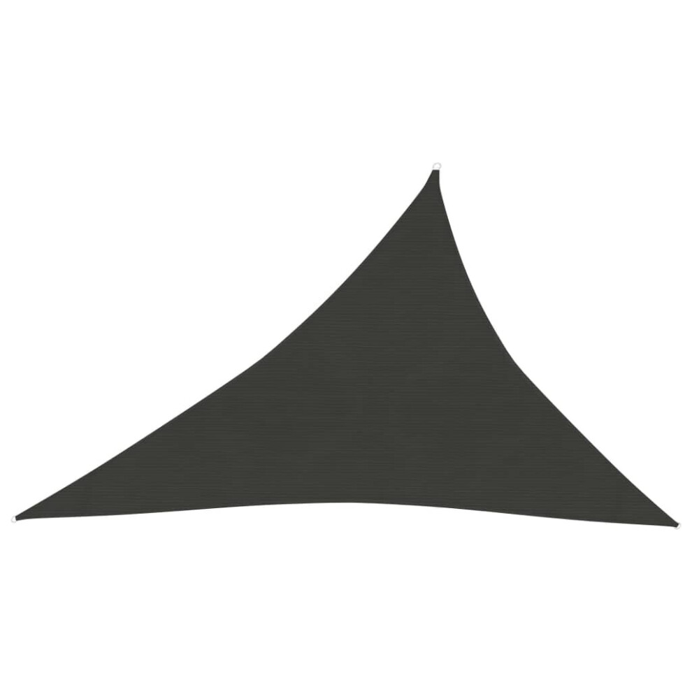 vidaXL Sunshade Sail 160 g/mÂ² Anthracite 3x4x5 m HDPE Outdoor Patio Sunscreen