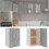 VidaXL vidaXL Kitchen Cabinet Concrete Grey Engineered Wood Kitchen Storage Organiser 1