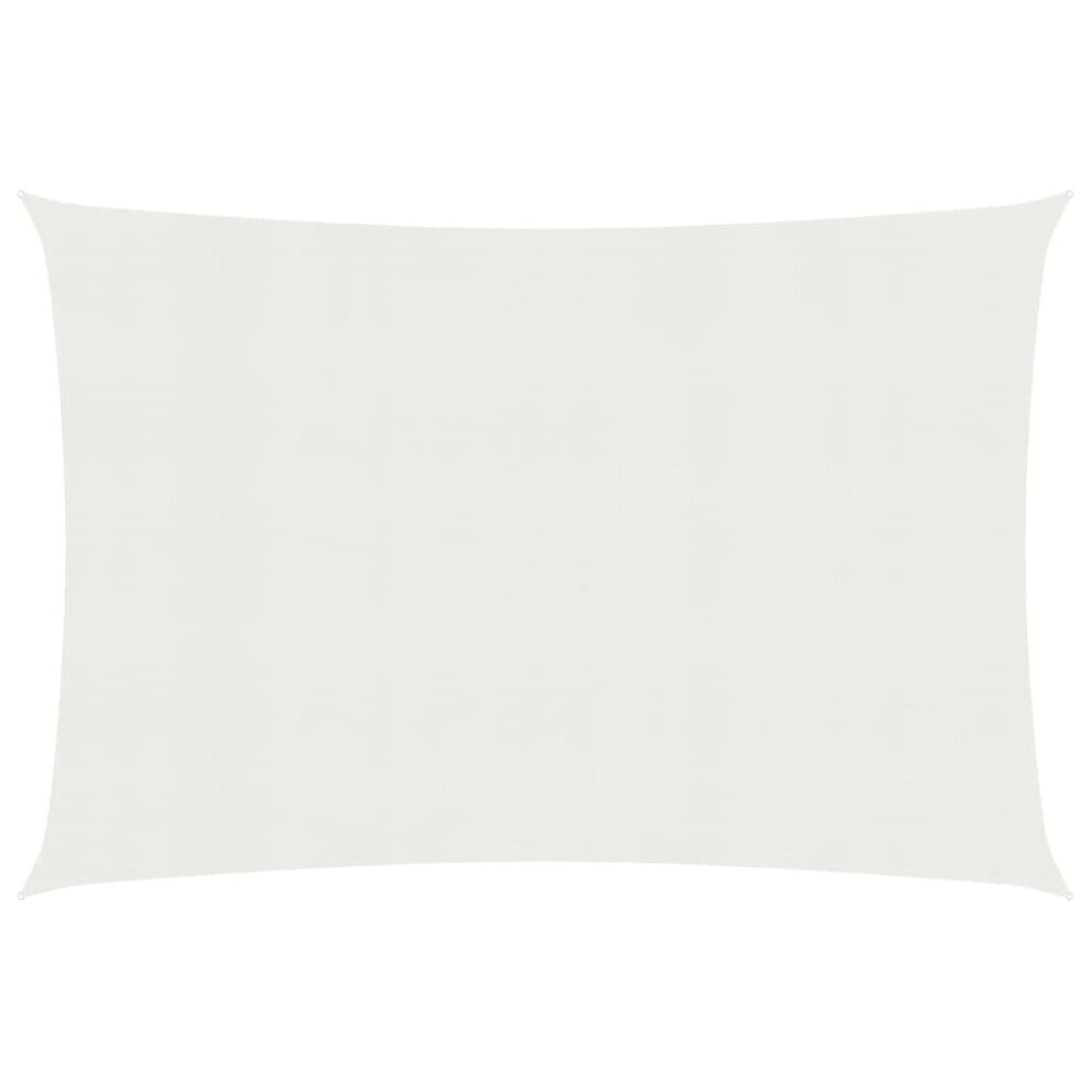 vidaXL Sunshade Sail 160 g/m² White 2x3.5 m HDPE Outdoor Garden Sunscreen
