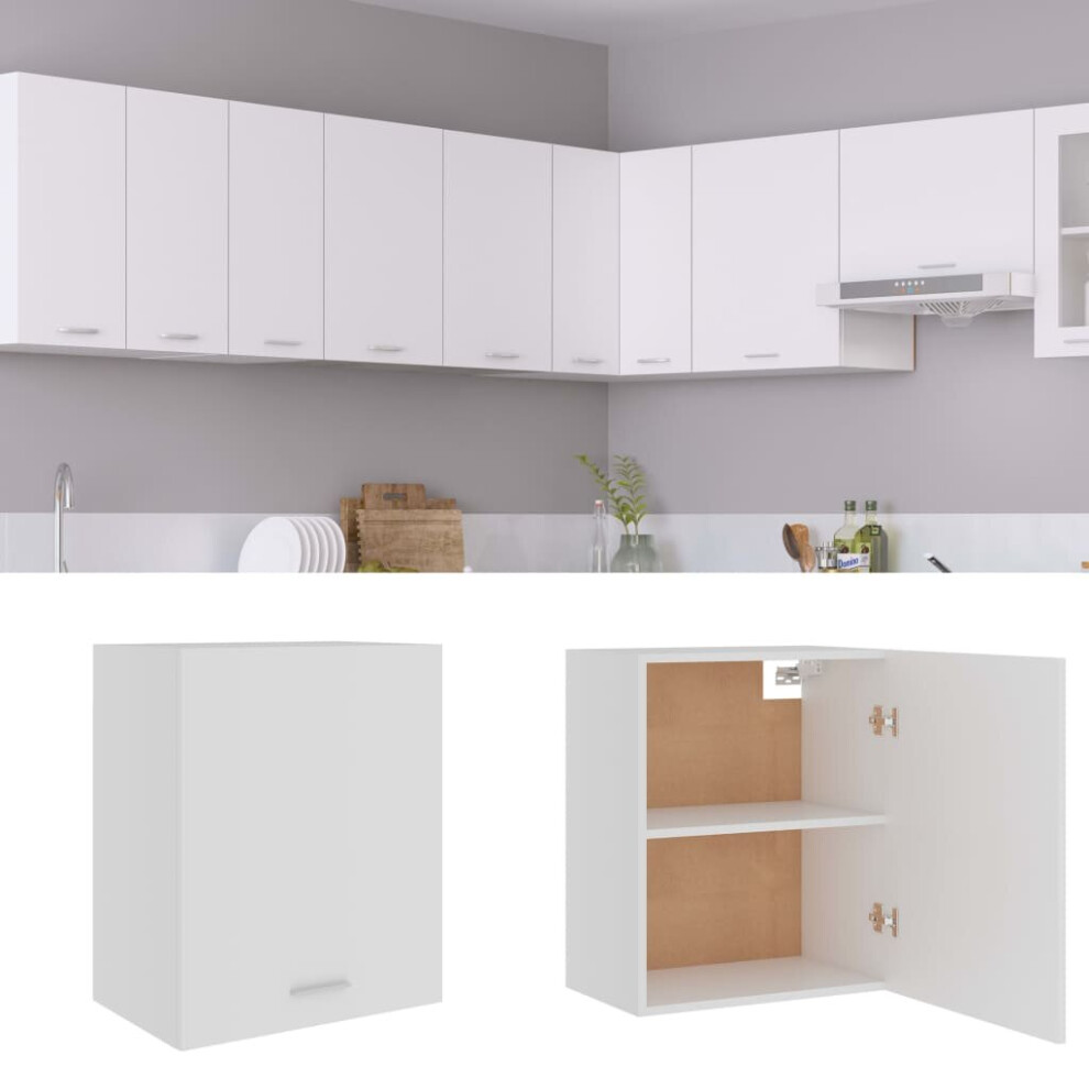 vidaXL Kitchen Cabinet White Chipboard Home Kitchen Storage Shelf Organiser