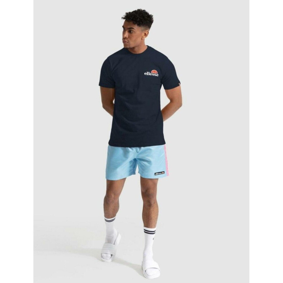 (Small) Ellesse Voodoo Embroidered Logo T-Shirt in Navy