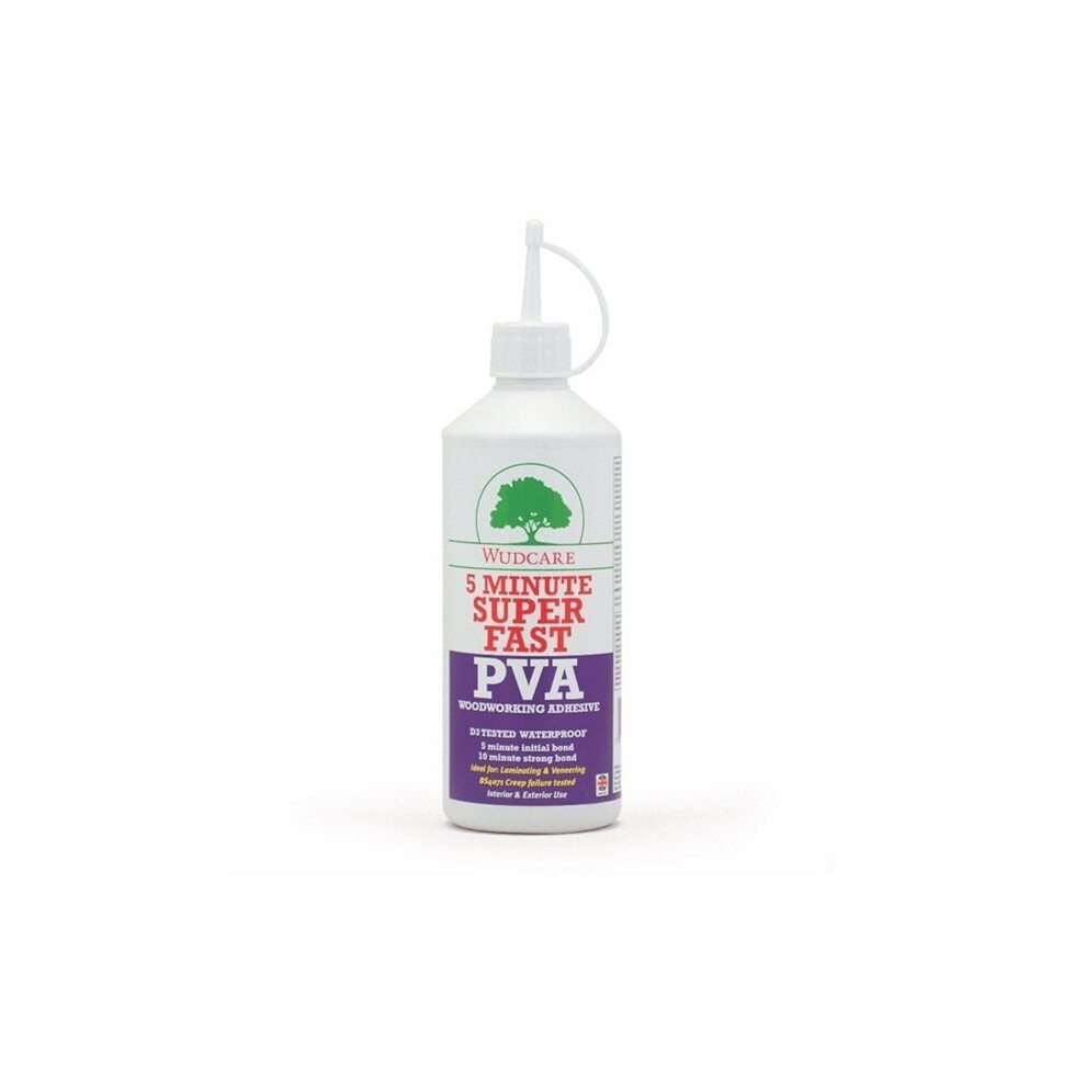Wudcare 5 Minute Super Fast Pva Woodworking Adhesive 250Ml 5025506001387