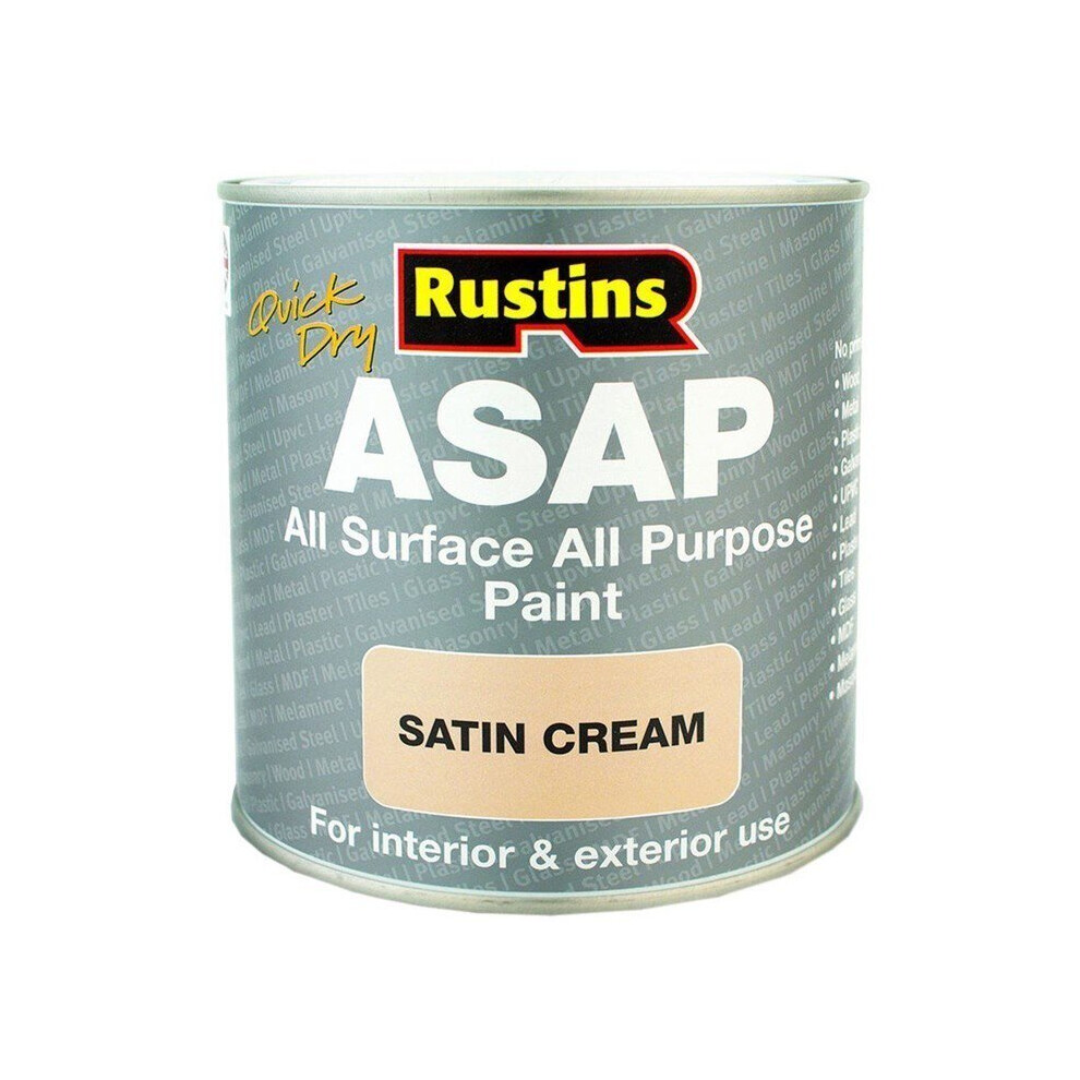 Rustins Quick Dry All Surface All Purpose Paint (ASAP) Cream 500ml