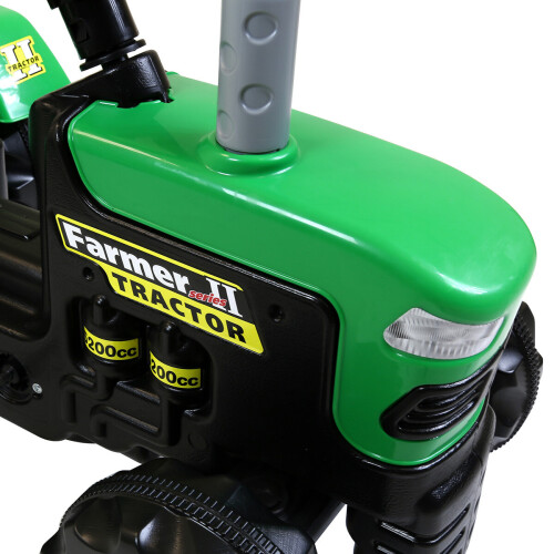 Dolu Dolu Children's Ride On Tractor with Trailer Green 2