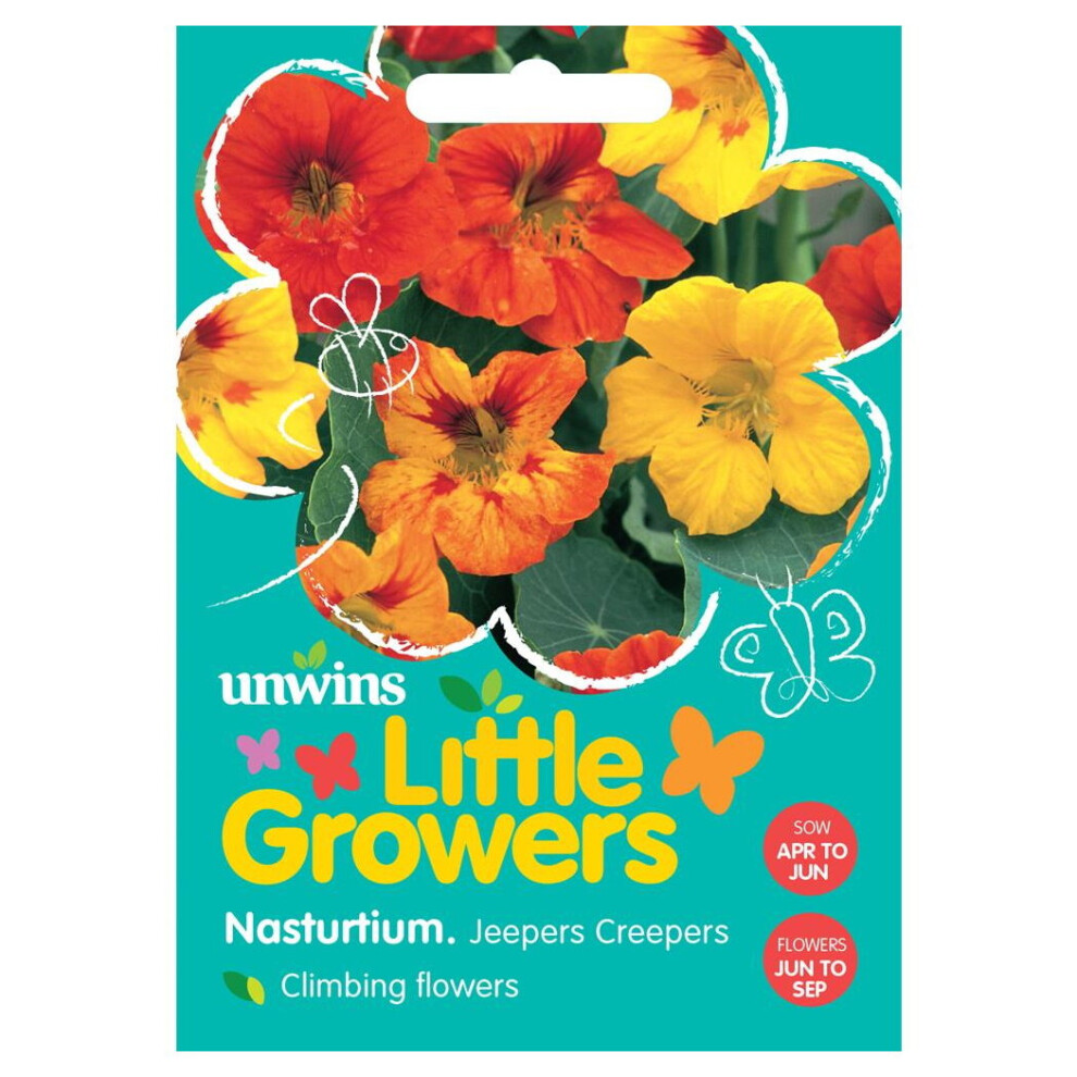 Unwins Grow Your Own Little Growers Nasturtium Jeepers Creepers Flower Seeds