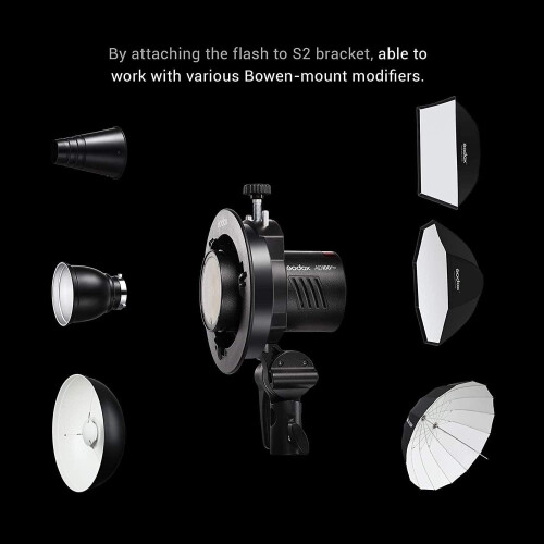 Godox Godox AD100 Pro Portable Flash Head With S2 Bowens Bracket, 100Ws TTL HSS 1