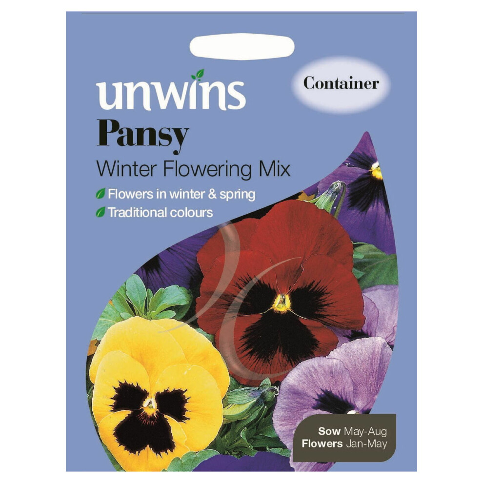 Unwins Grow Your Own Little Growers Pansy Winter Flowering Mix Flower Seeds