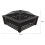 Dellonda 35" Square Outdoor Fire Pit, Black - DG43 3