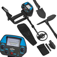 Dellonda Water-Resistant Metal Detector with Pinpointer, Adjustable Sensitivity (to 20cm), Iron-Removal Discrimination, Shovel & Carry Bag