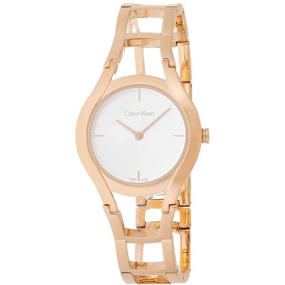 Calvin Klein K6R23626 Class Silver Dial Rose Gold-tone Ladies Watch