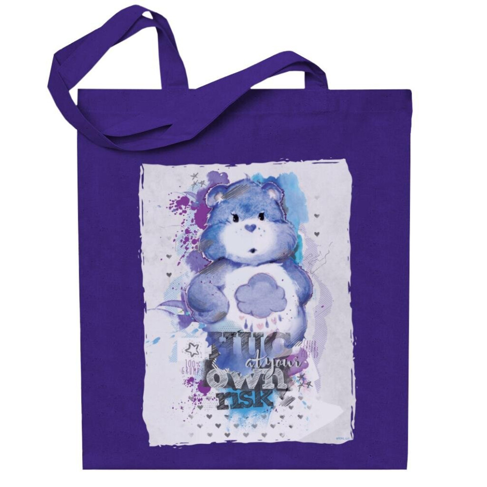 Care Bears Grumpy Bear Hug At Your Own Risk Totebag