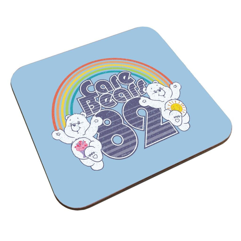 Care Bears 82 Rainbow Funshine Bear And Share Bear Coaster