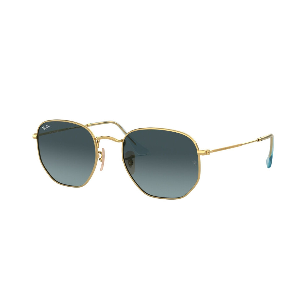 Ray-Ban Hexagonal RB3548N 91233M Gold/Blue Gradient Grey Sunglasses