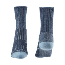 (Large) Bridgedale Hike Women's Blue Socks - Midweight Merino Comfort