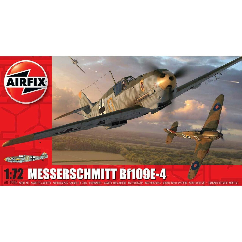 Airfix Yellow Messerschmitt Bf109e-4 1/72 A01008a Size 1