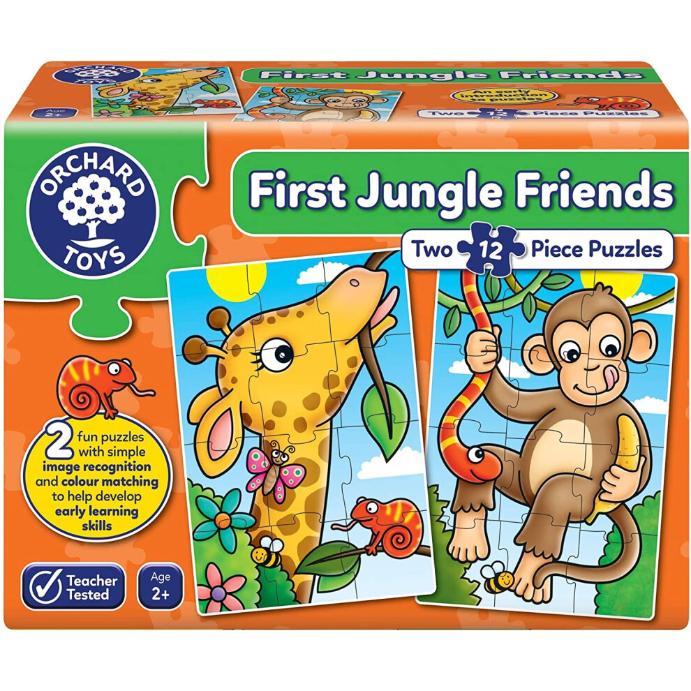 Orchard Toys First Jungle Friends Jigsaw Puzzle (2x 12-Piece) 00186